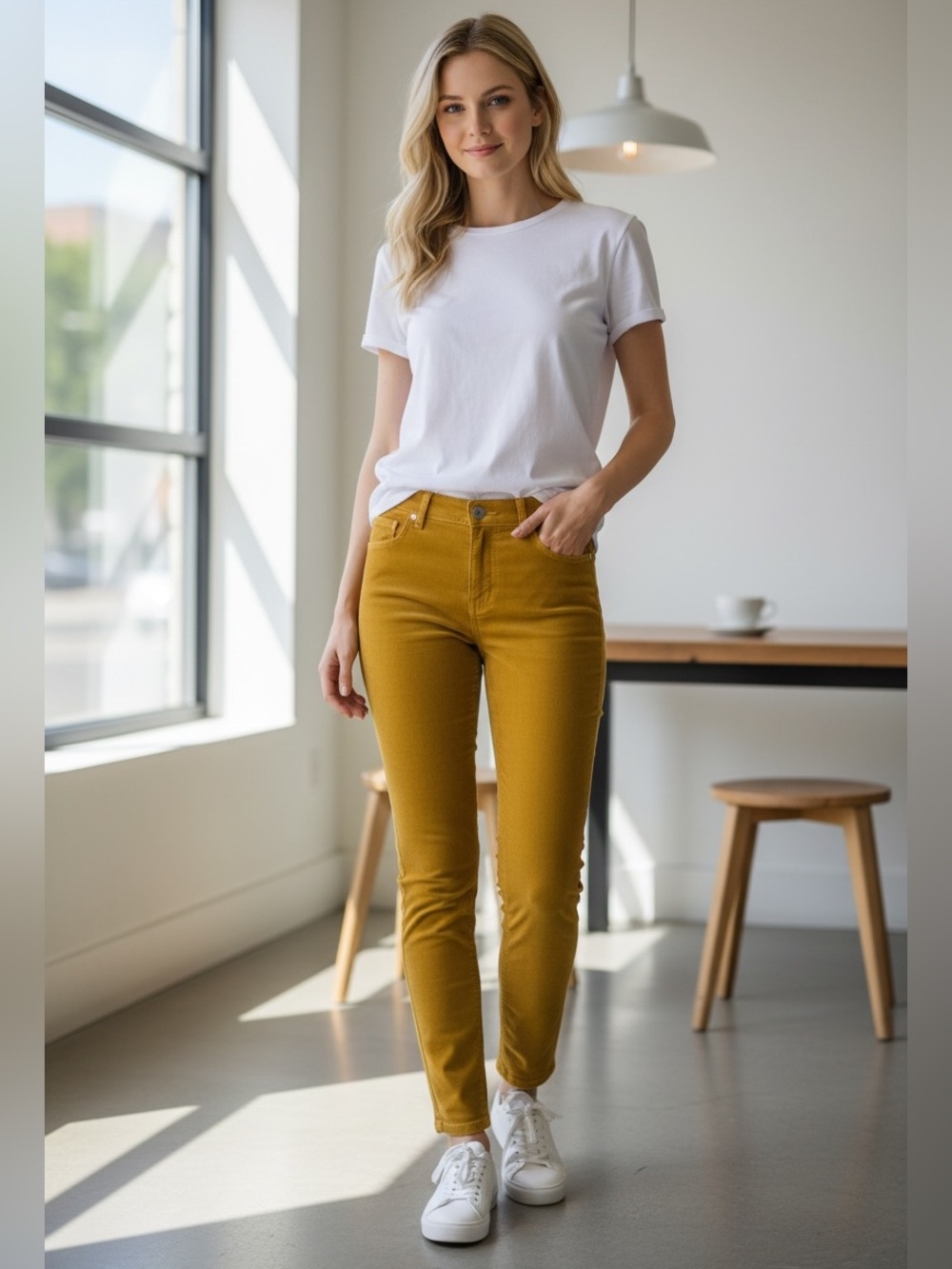 LOFT Mustard Yellow High Rise Skinny Corduroy Pants NWT (R)